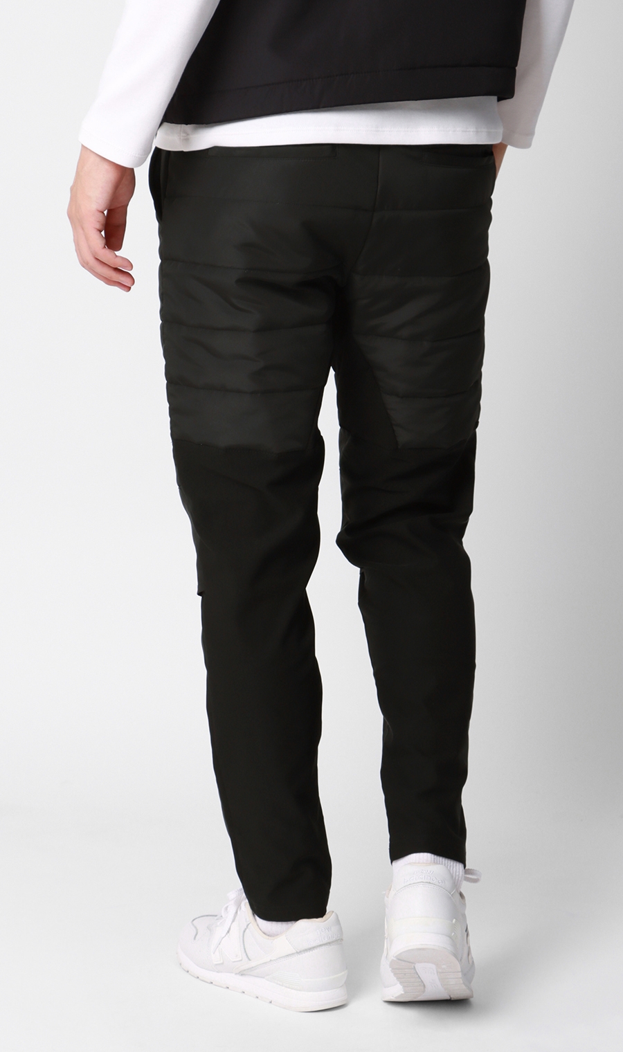 【訳アリ商品】カジュアルパンツ【カポック】【WEB限定】【裾上げ済み】 ブラック LL