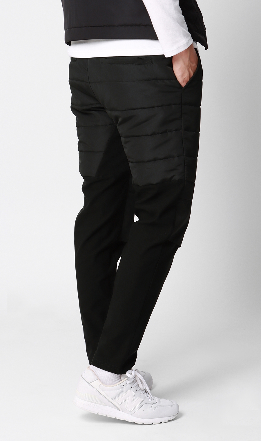 【訳アリ商品】カジュアルパンツ【カポック】【WEB限定】【裾上げ済み】 ブラック LL