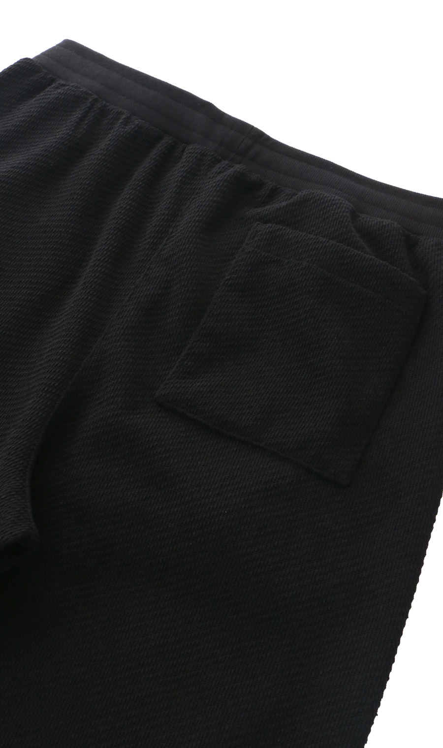【男女兼用】とろリッチモールツイルプルオンパンツ【セットアップ着用可】 ブラック S