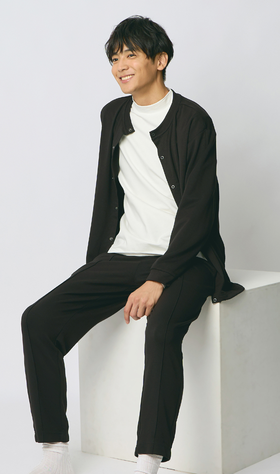 男女兼用】とろリッチスムースピンタックパンツ【セットアップ