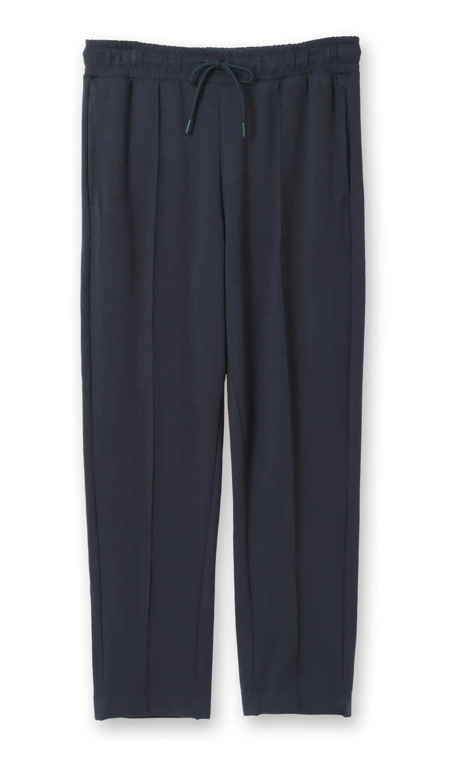 【男女兼用】とろリッチスムースピンタックパンツ【セットアップ着用可】 ネイビー S