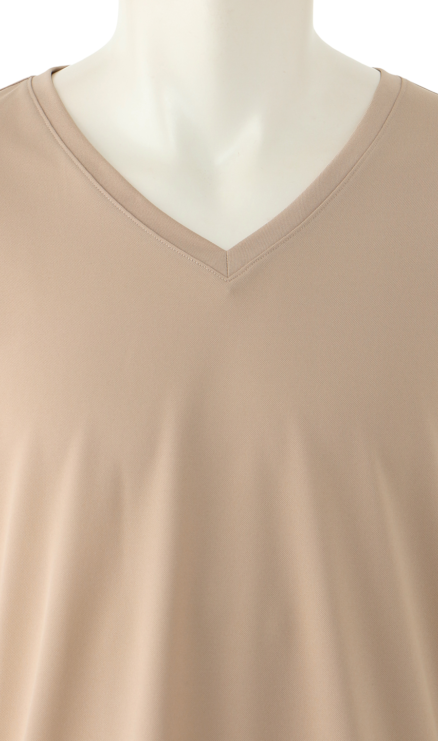 半袖VネックTシャツ【秒乾】 ベージュ S