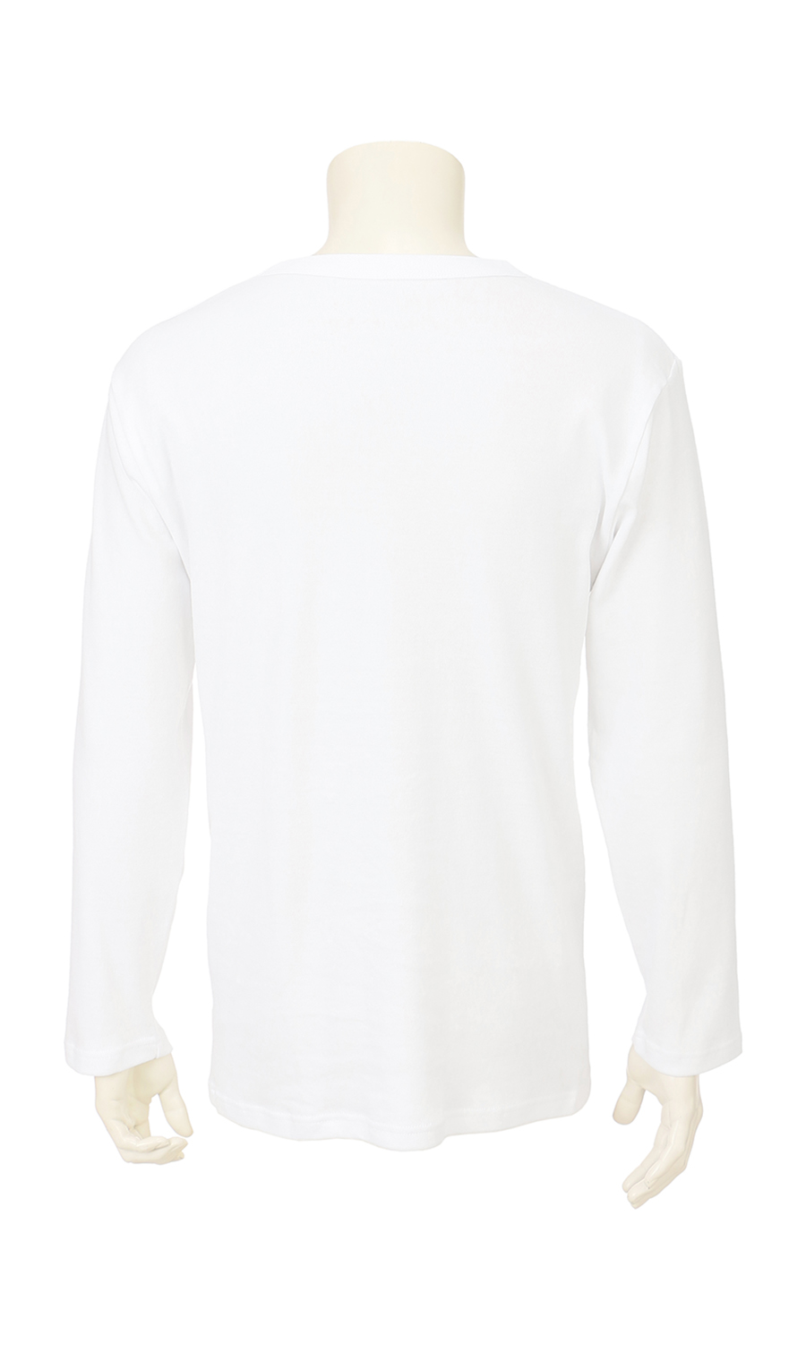 長袖クルーネックインナーシャツ ホワイト S