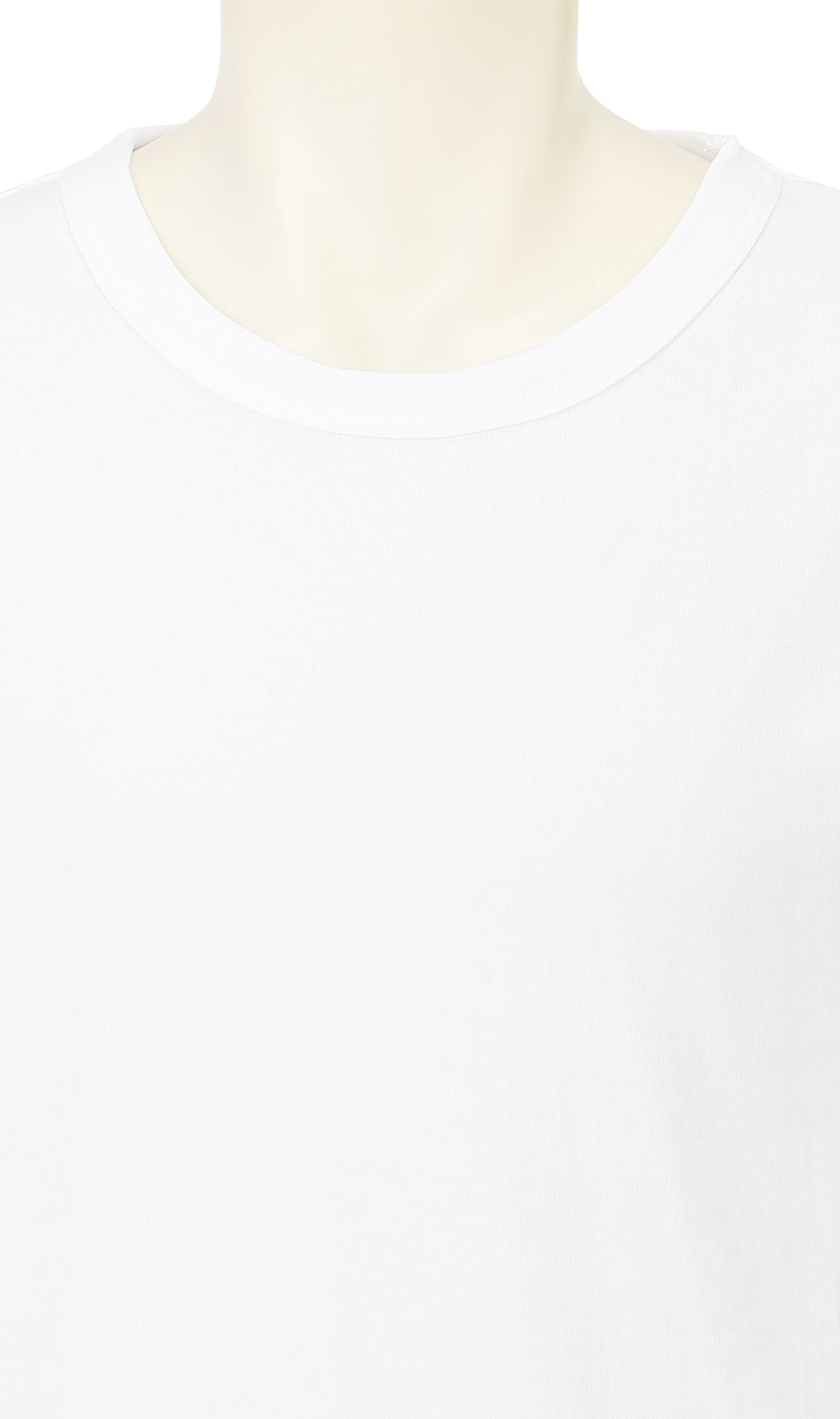 長袖クルーネックインナーシャツ ホワイト S