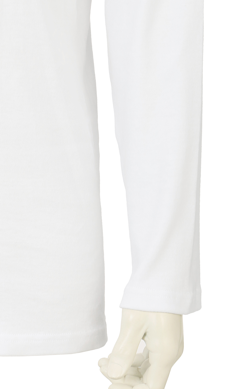 長袖クルーネックインナーシャツ ホワイト S