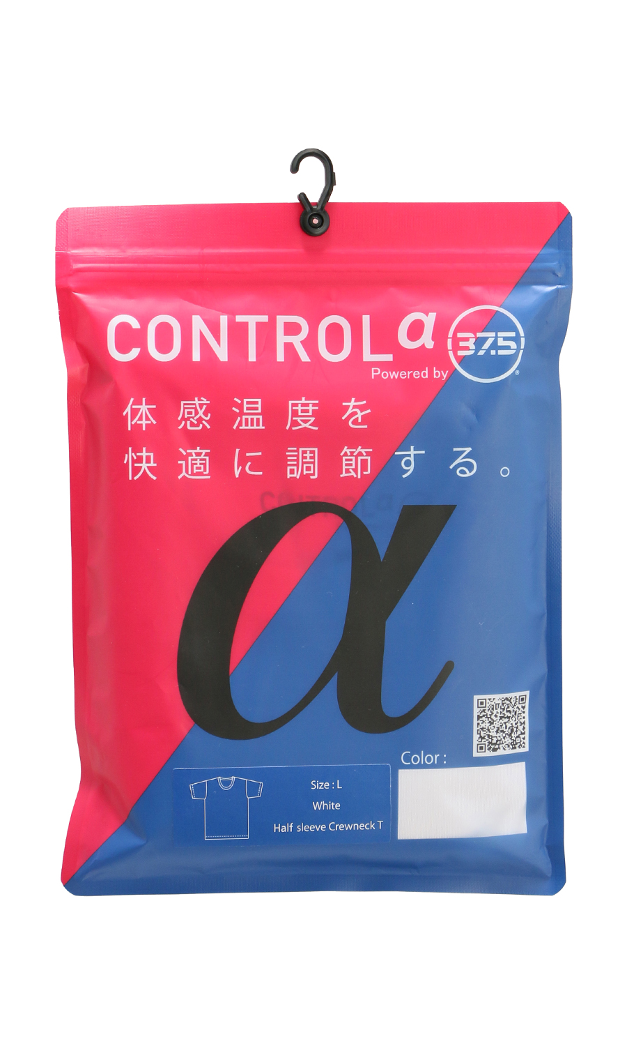 半袖クルーネックTシャツ【CONTROLα】 ホワイト S