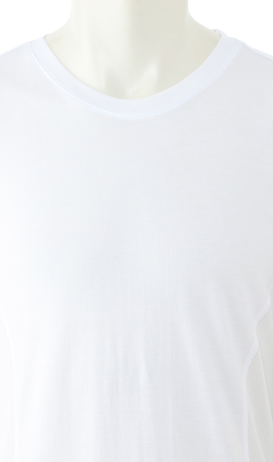 半袖クルーネックTシャツ【MEGA COOL】【もっと風通る肌着+】【TioTio PREMIUM】【涼】 ホワイト M