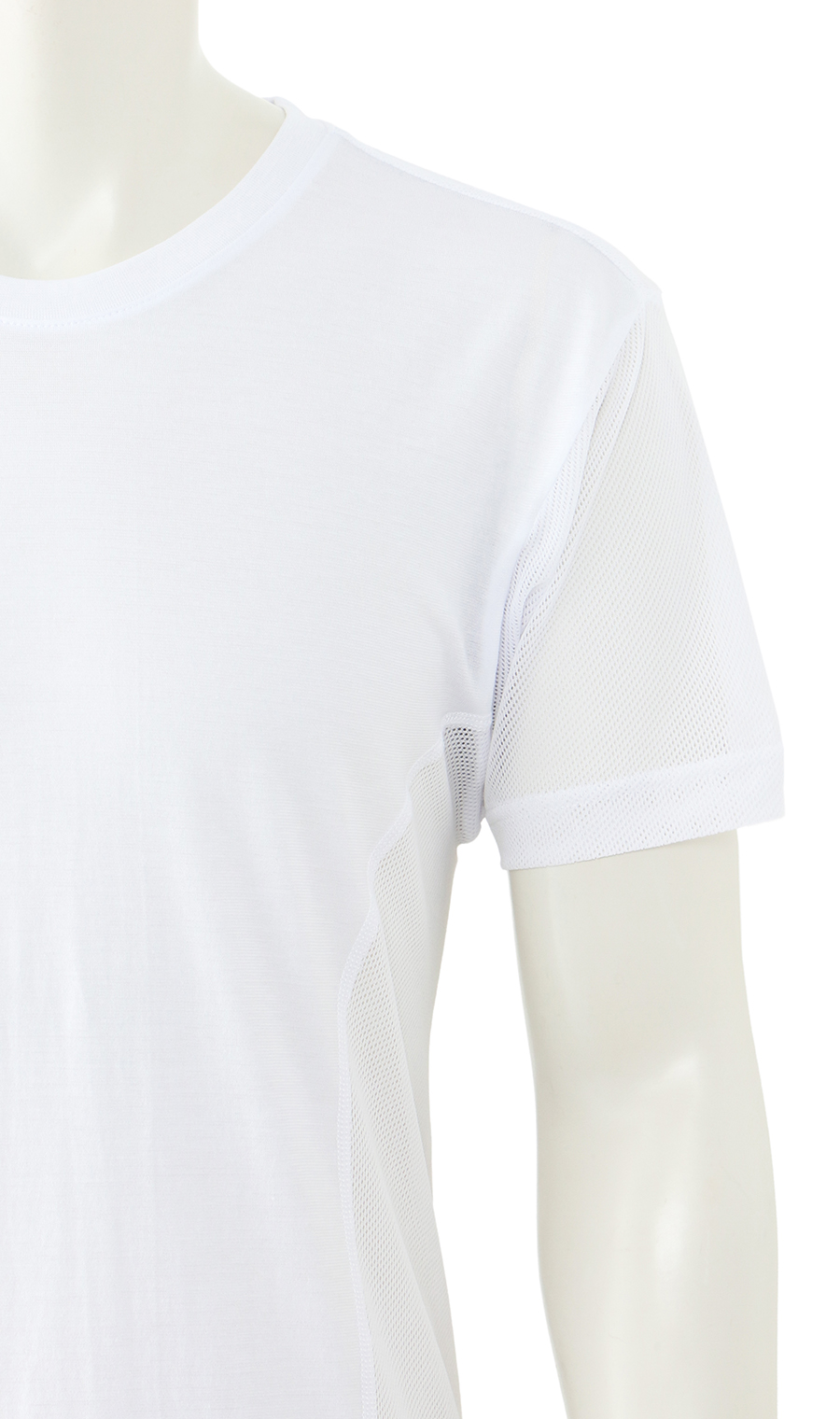 半袖クルーネックTシャツ【MEGA COOL】【もっと風通る肌着+】【TioTio PREMIUM】【涼】 ホワイト M