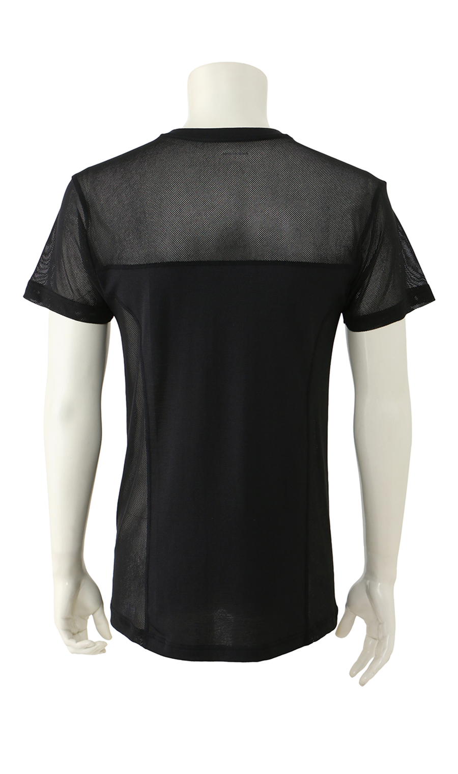 半袖VネックTシャツ【MEGA COOL】【もっと風通る肌着+】【TioTio PREMIUM】【涼】 ブラック S