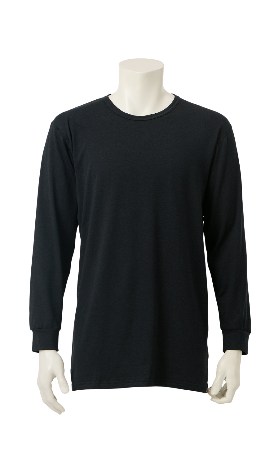 長袖クルーネックTシャツ【MEGAHOT+】 ブラック S
