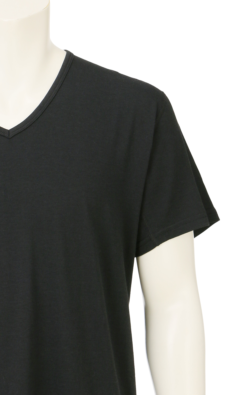 半袖VネックTシャツ【MEGAHOT+】 ブラック S