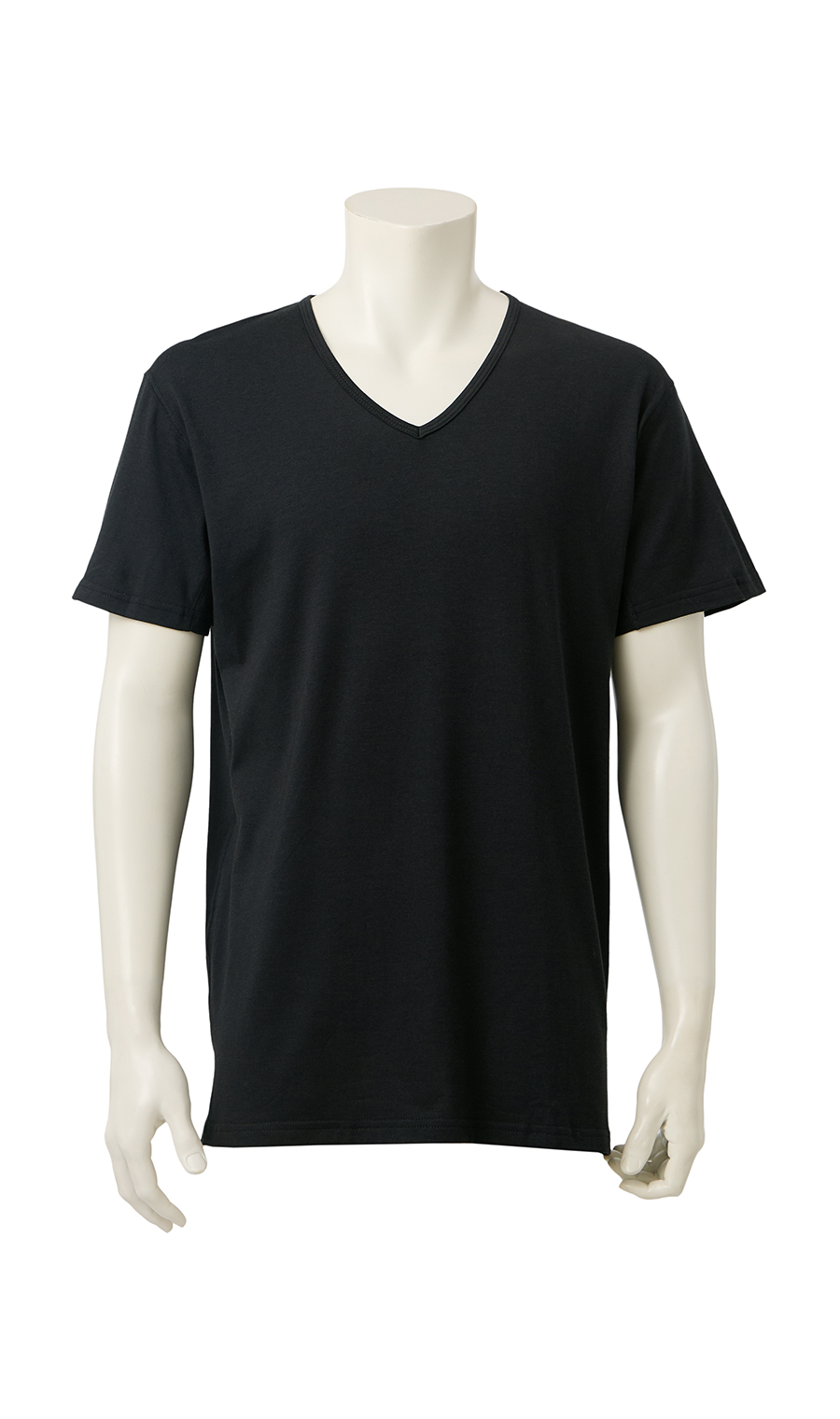 半袖VネックTシャツ【MEGAHOT+】 ブラック S