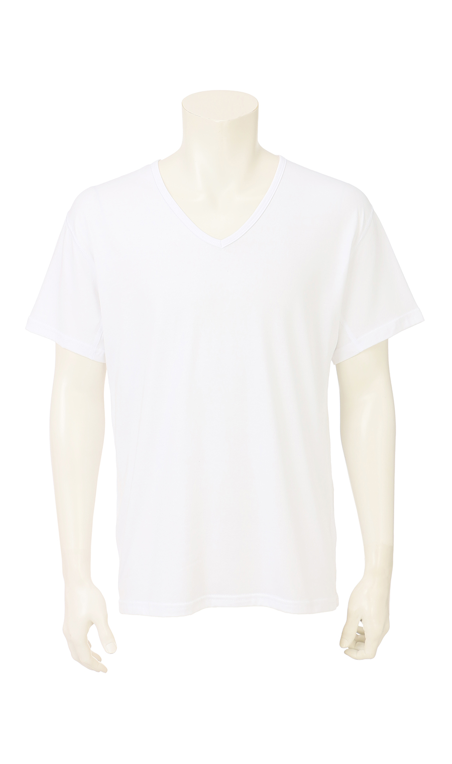 半袖VネックTシャツ【MEGAHOT+】 ホワイト S