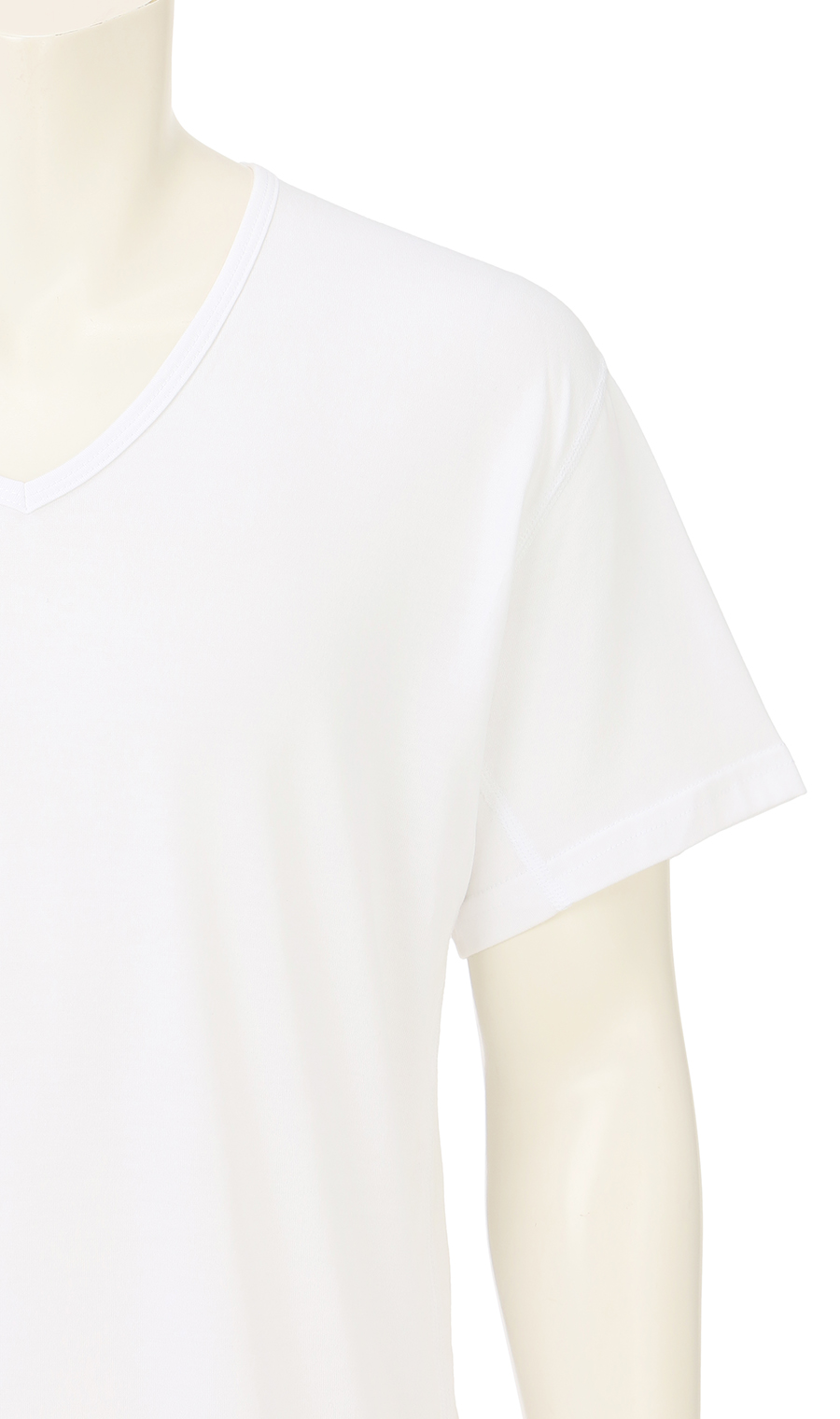 半袖VネックTシャツ【MEGAHOT+】 ホワイト S