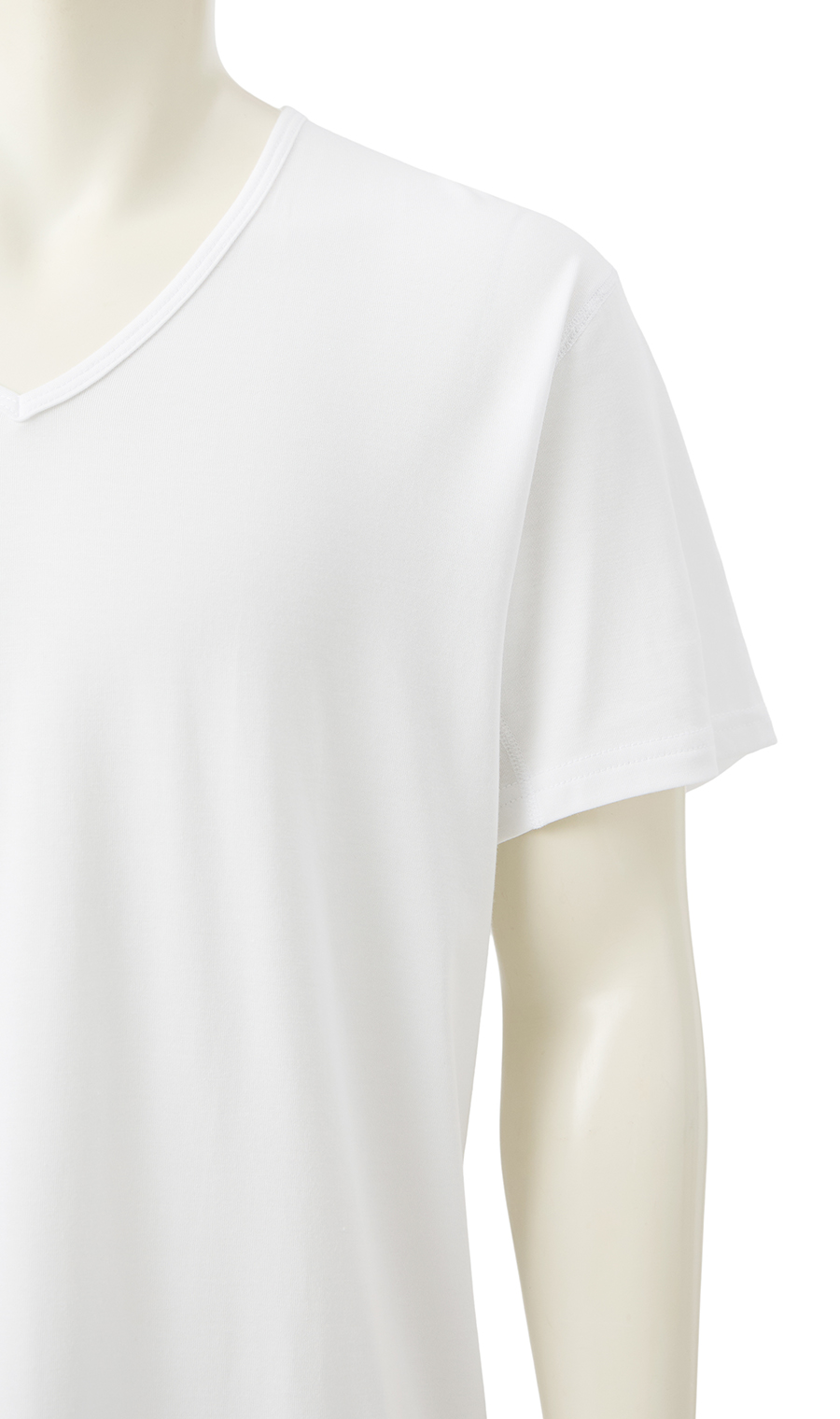 半袖VネックTシャツ【MEGAHOT+】 ホワイト S