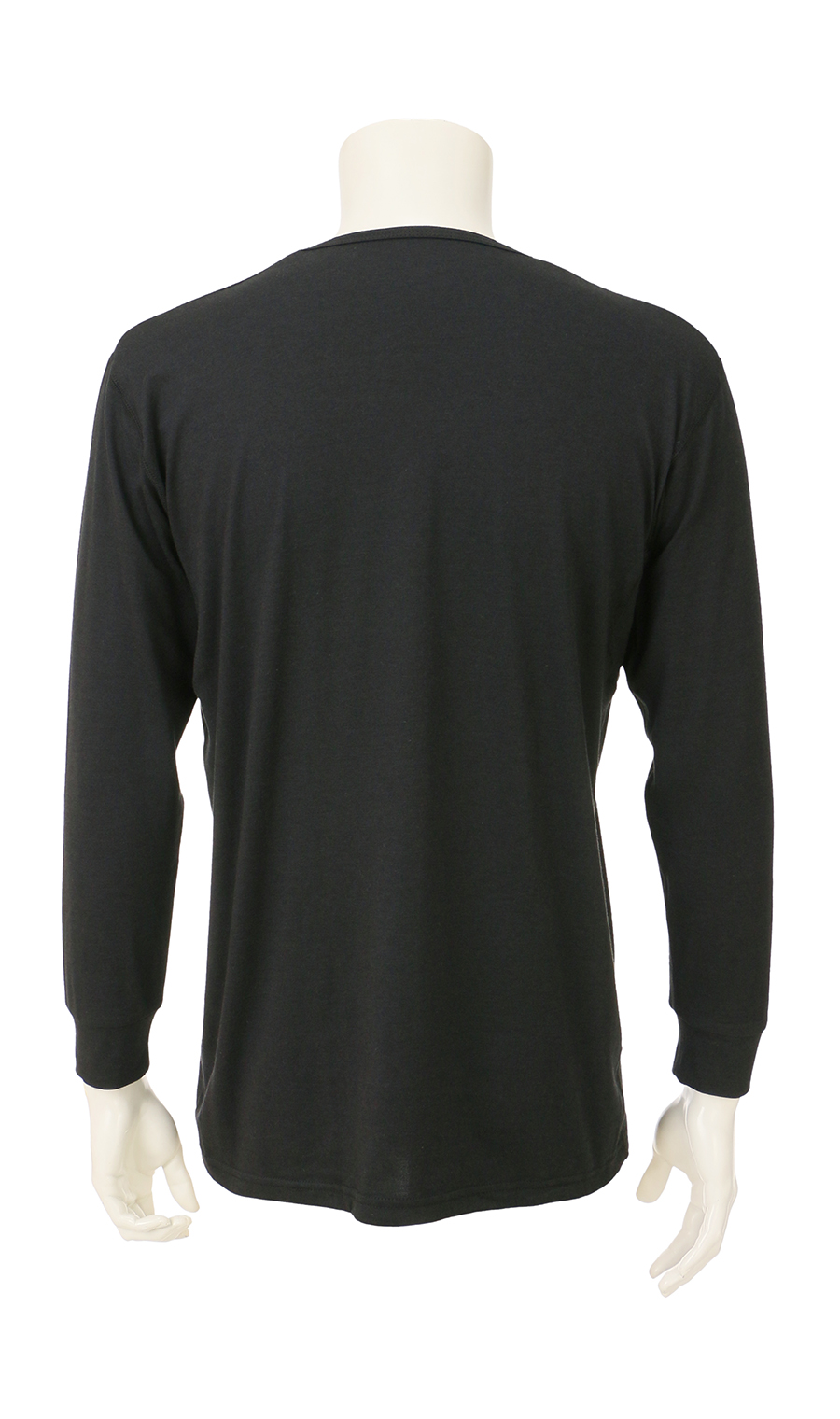 長袖VネックTシャツ【MEGAHOT+】 ブラック S