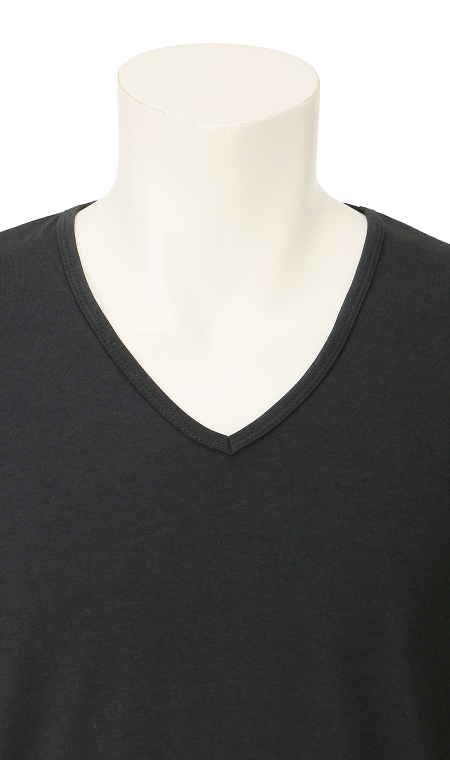 長袖VネックTシャツ【MEGAHOT+】 ブラック S