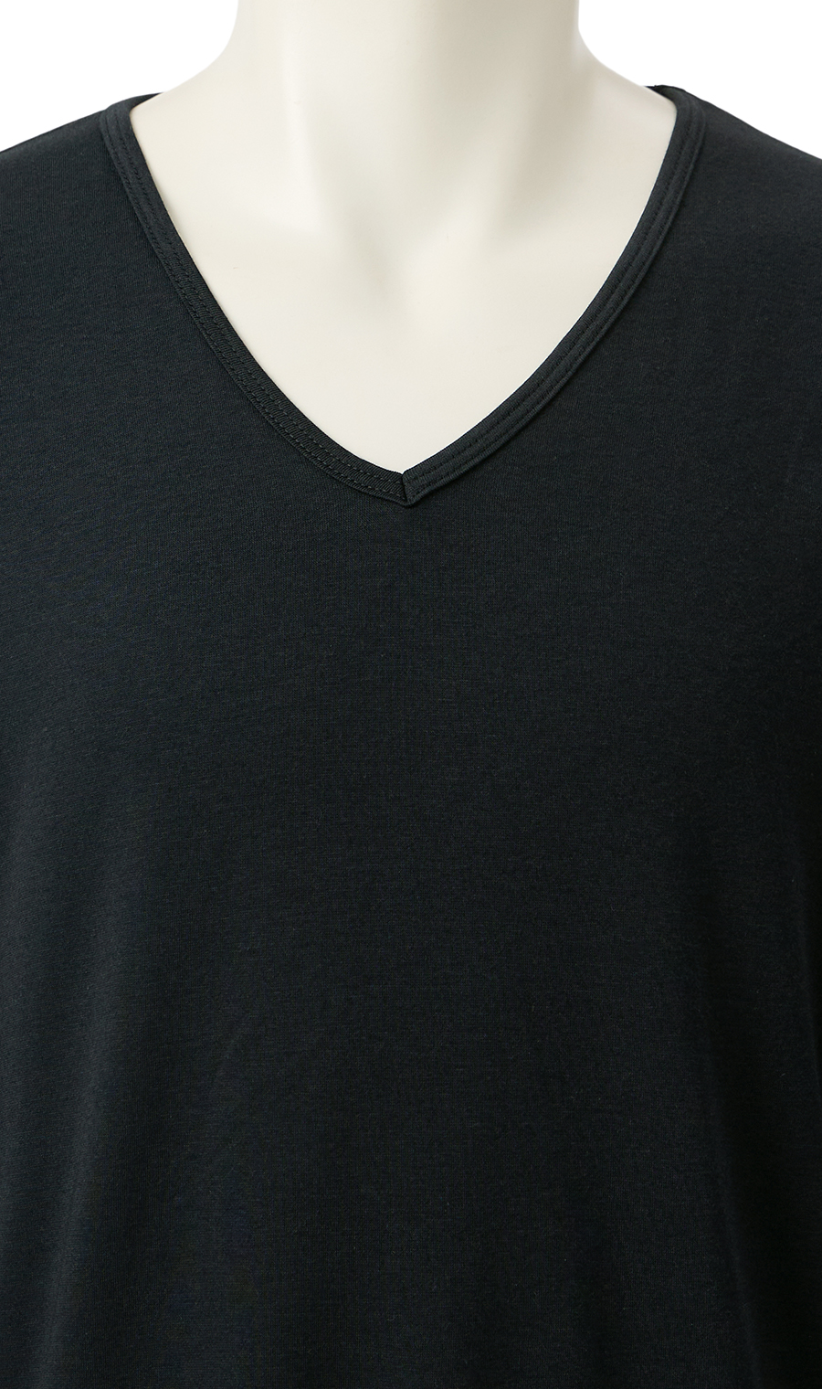 長袖VネックTシャツ【MEGAHOT+】 ブラック S