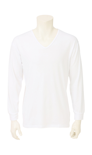 長袖VネックTシャツ【MEGAHOT+】 (MHVL-W-10-10) | - | 紳士服