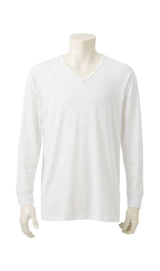長袖VネックTシャツ【MEGAHOT+】