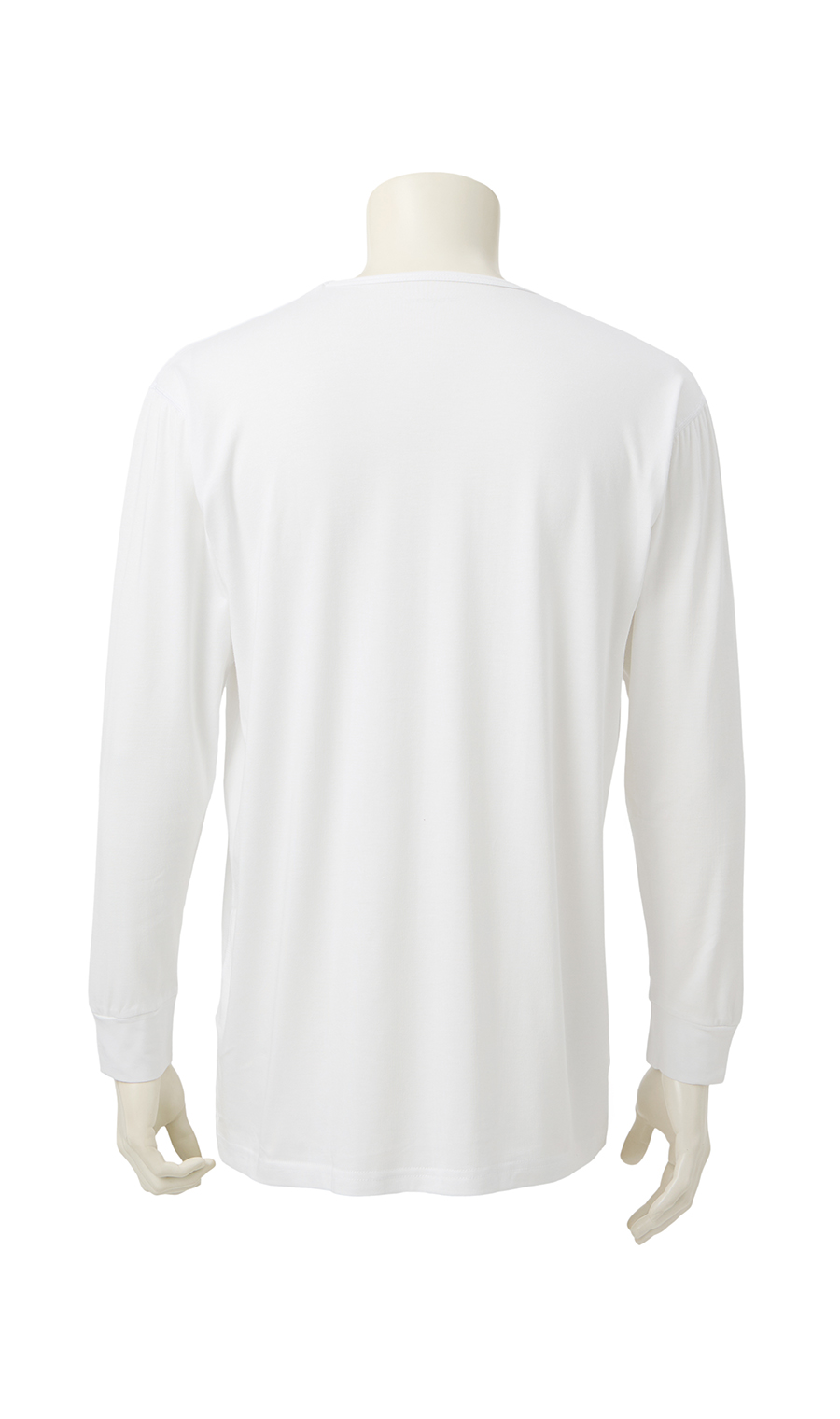長袖VネックTシャツ【MEGAHOT+】 ホワイト S