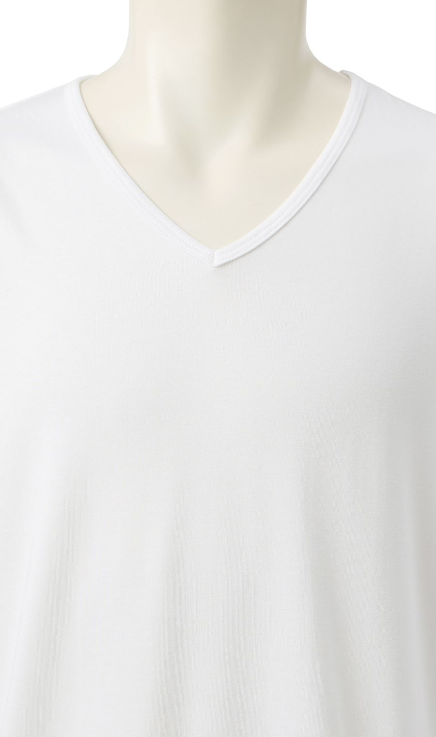 長袖VネックTシャツ【MEGAHOT+】 ホワイト S