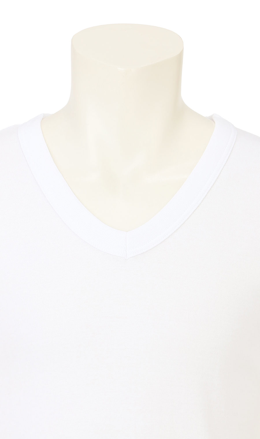 半袖Vネックインナーシャツ ホワイト S