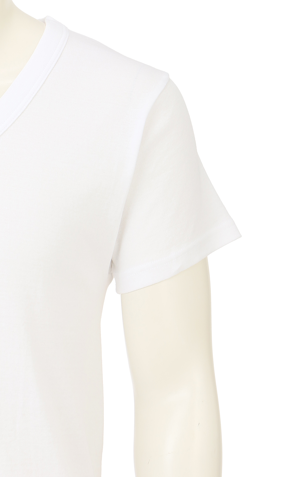 半袖Vネックインナーシャツ ホワイト S