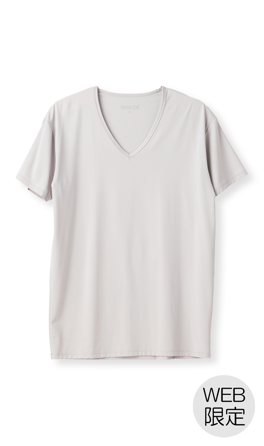 半袖VネックTシャツ【メンズ】【SHIELDE】【WEB限定】 ライトグレー M