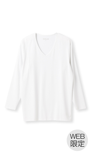 長袖VネックTシャツ【メンズ】【SHIELDE】【WEB限定】