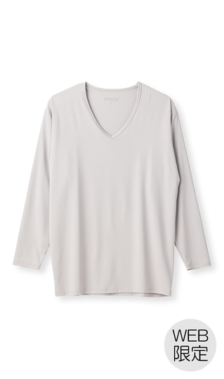 長袖VネックTシャツ【メンズ】【SHIELDE】【WEB限定】