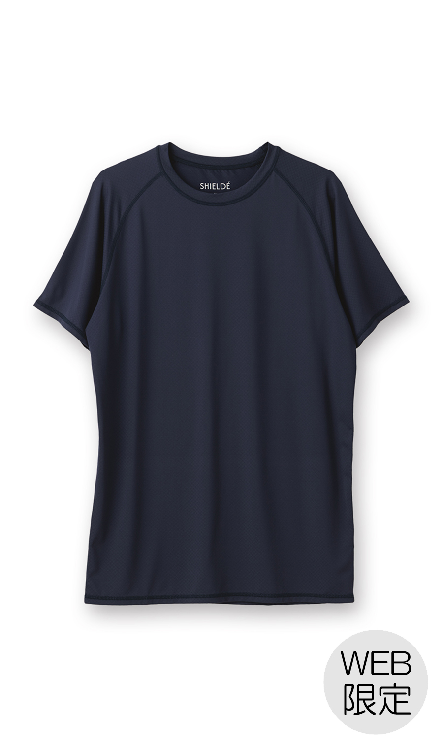 半袖クルーネックTシャツ【メンズ】【SHIELDE】【WEB限定】 ネイビー M