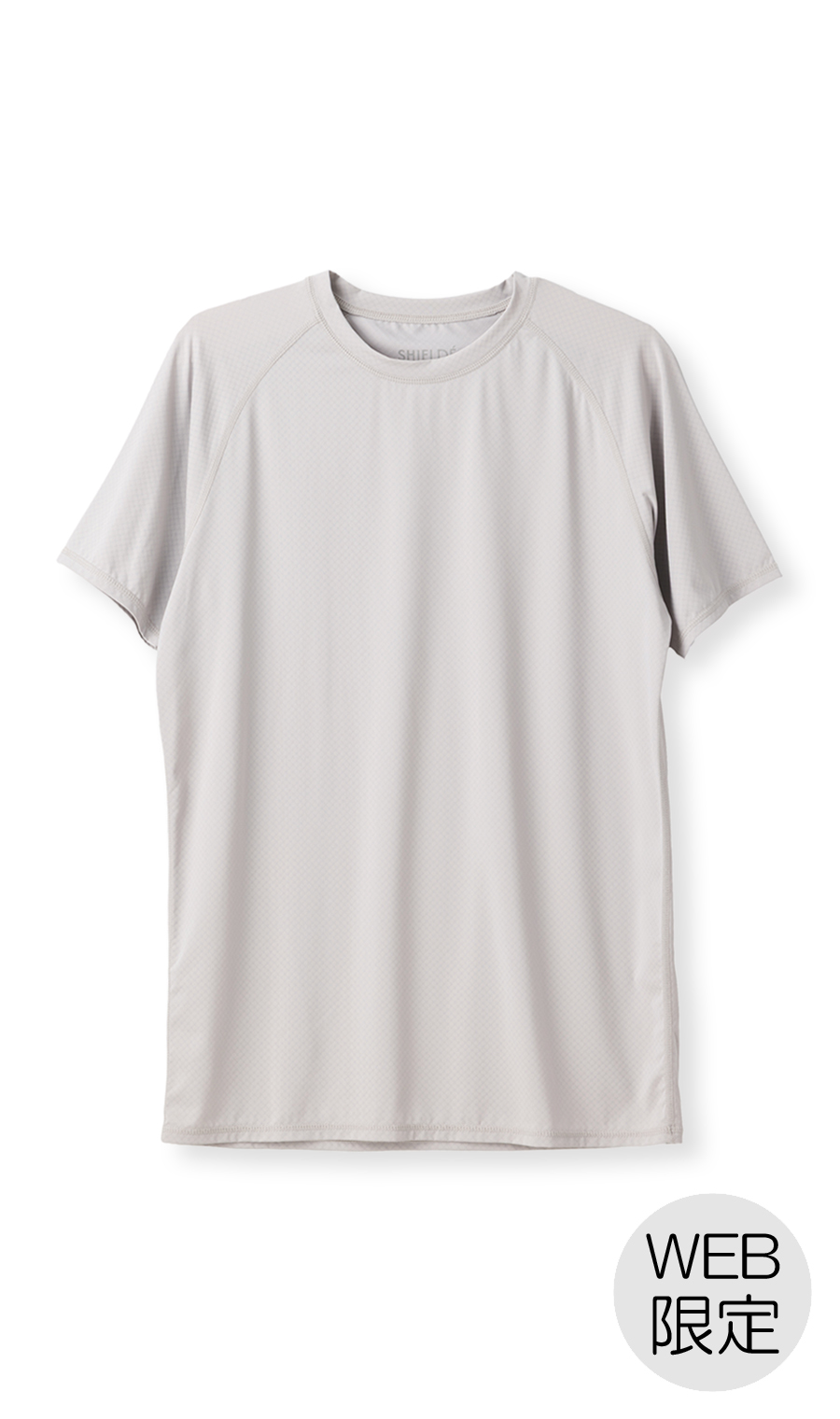 半袖クルーネックTシャツ【メンズ】【SHIELDE】【WEB限定】 ライトグレー M