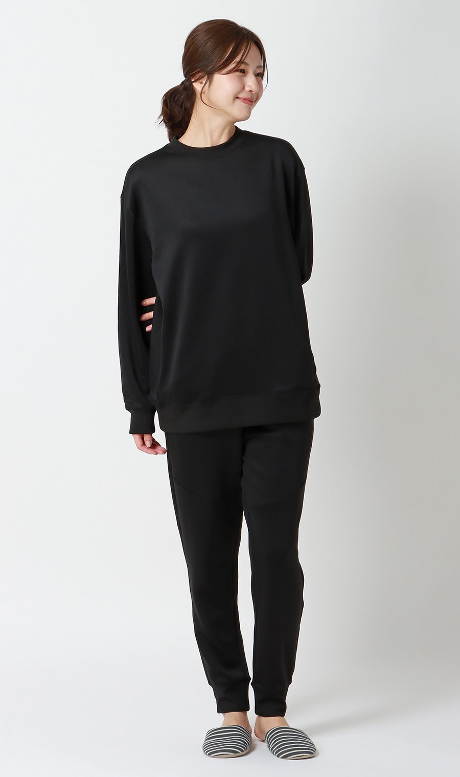 リカバリーロングパンツ【＃すご】 ブラック L