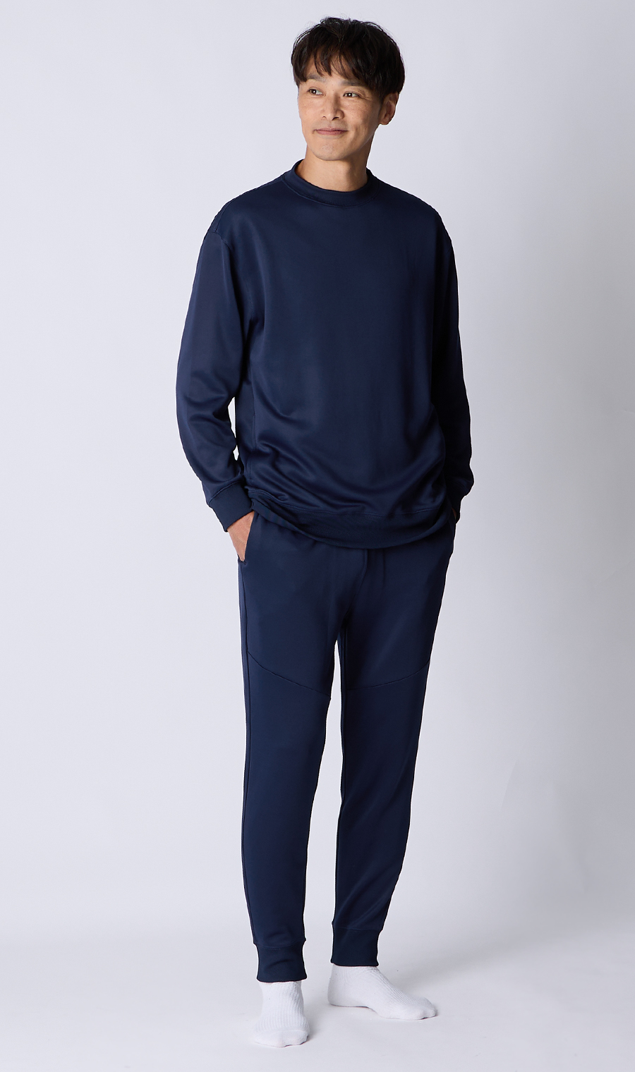 リカバリーロングパンツ【＃すご】 ネイビー L