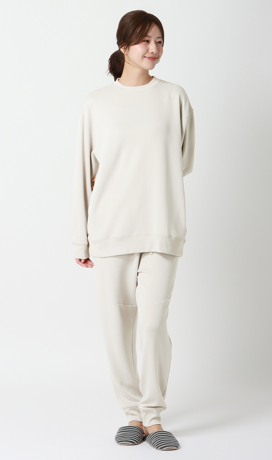 ■リカバリーロングパンツ【＃すご】 グレージュ S