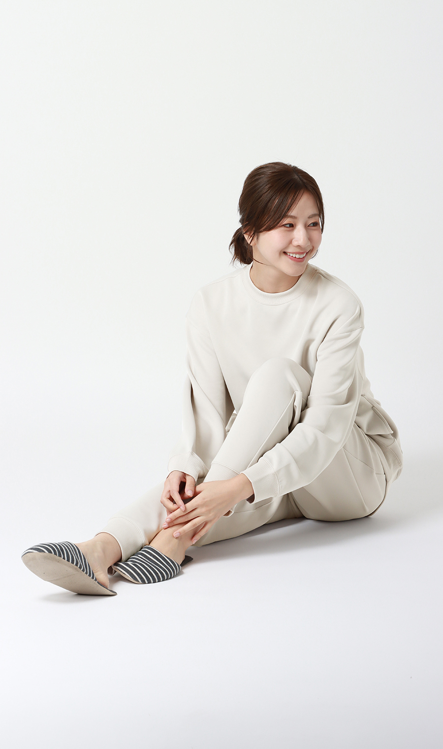 ■リカバリーロングパンツ【＃すご】 グレージュ S