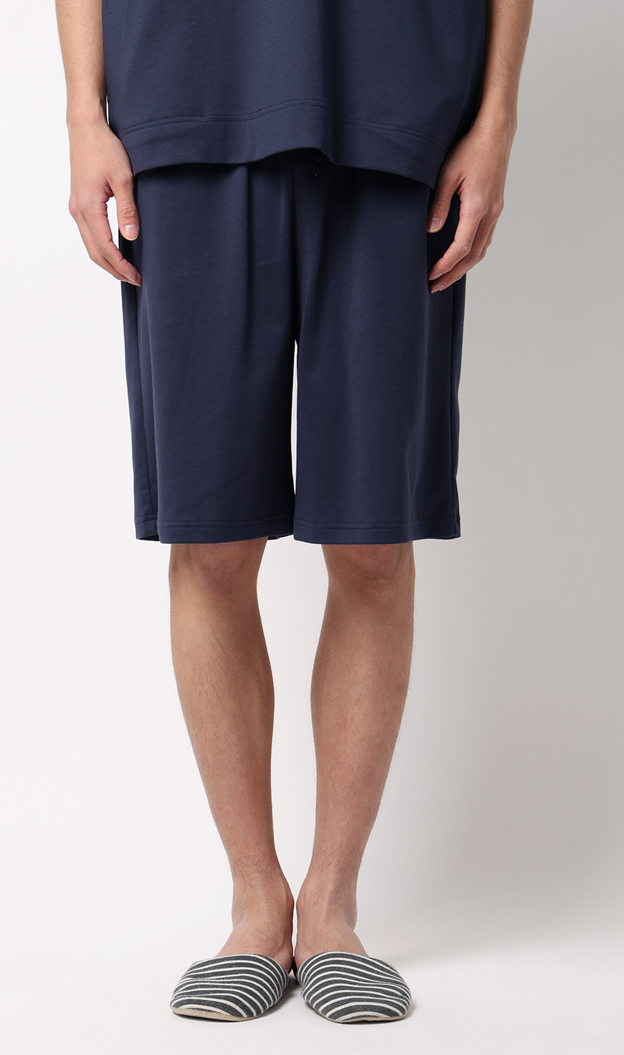 リカバリーハーフパンツ【＃すご】 ネイビー M