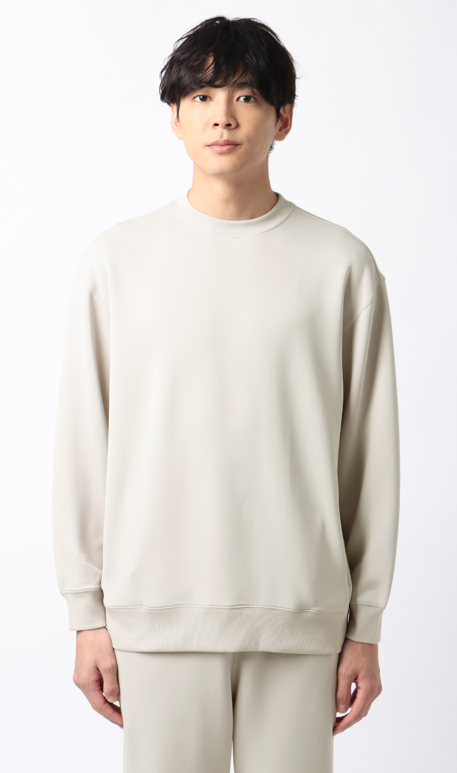 リカバリークルーネックロングスリーブ【#すご】 グレージュ S