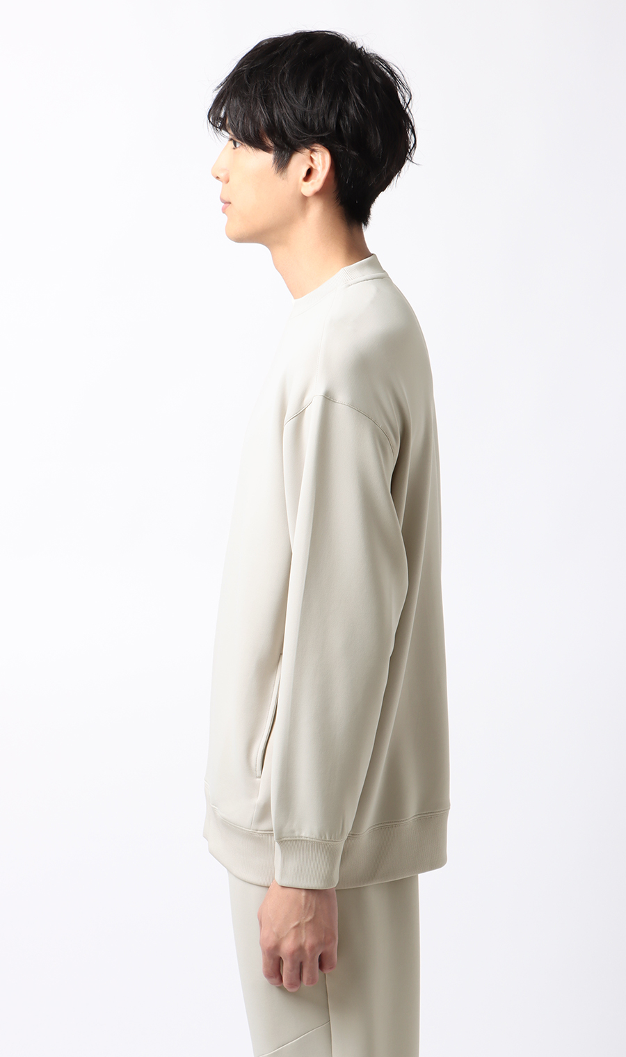 リカバリークルーネックロングスリーブ【#すご】 グレージュ S