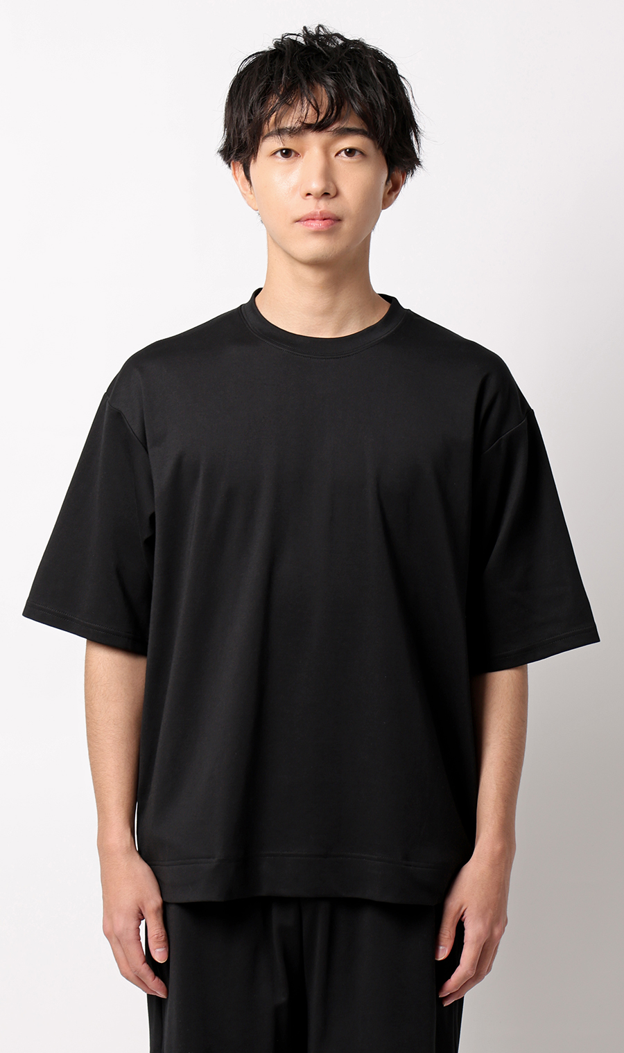 リカバリークルーネックショートスリーブ【＃すご】 ブラック S