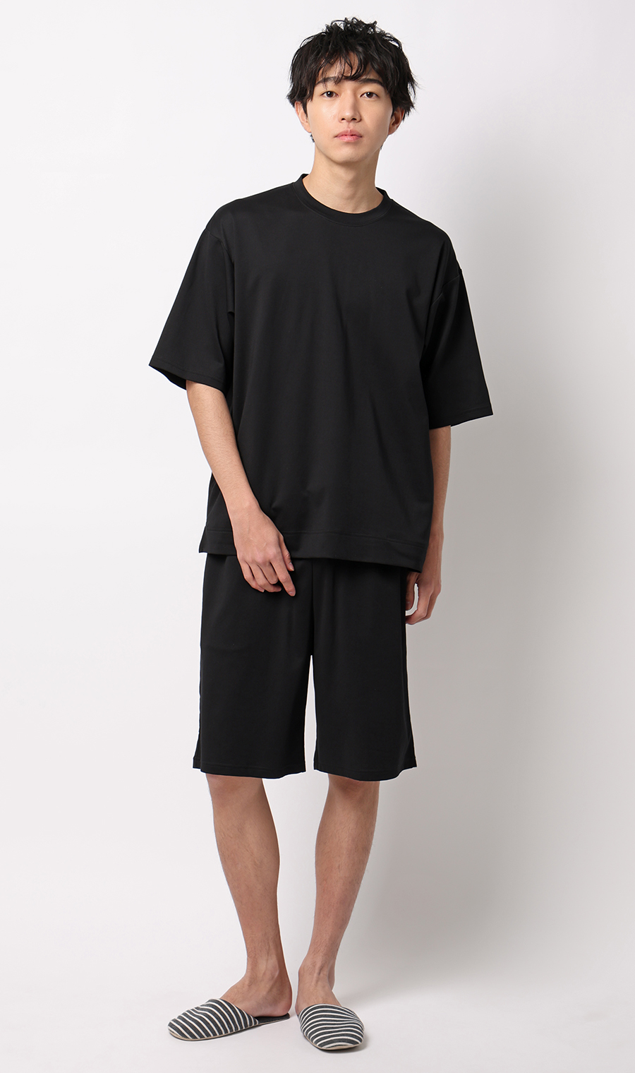 リカバリークルーネックショートスリーブ【＃すご】 ブラック S