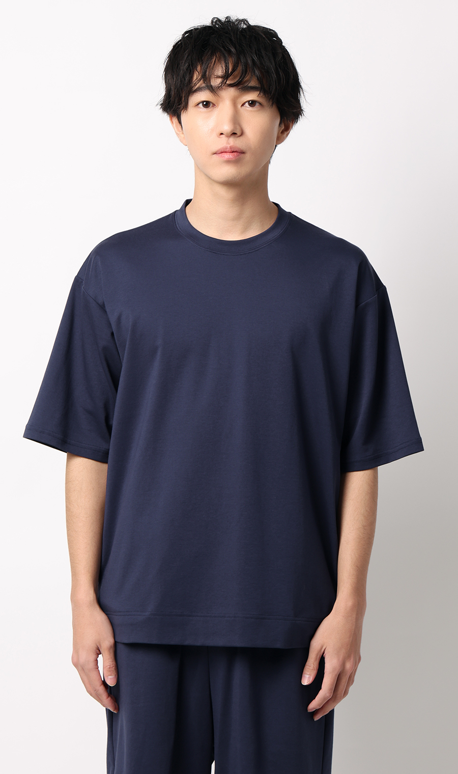 リカバリークルーネックショートスリーブ【＃すご】 ネイビー M