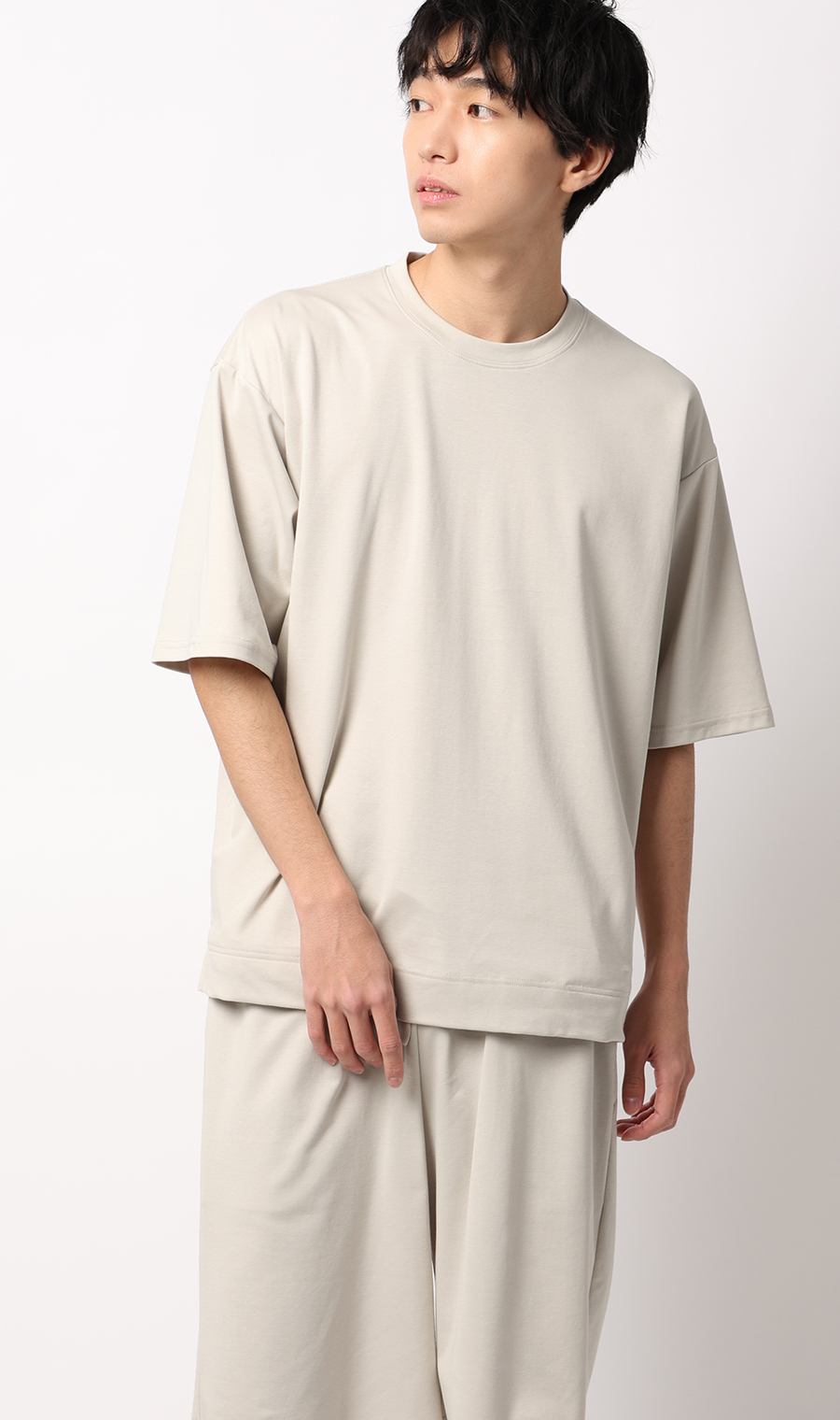 リカバリークルーネックショートスリーブ【＃すご】 グレージュ S