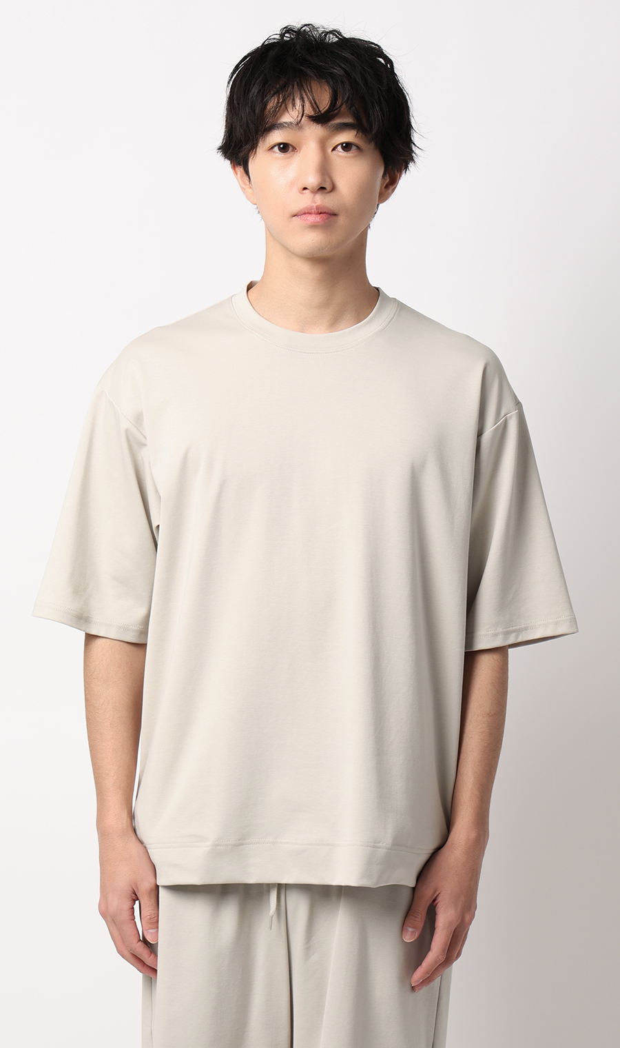 リカバリークルーネックショートスリーブ【＃すご】 グレージュ S