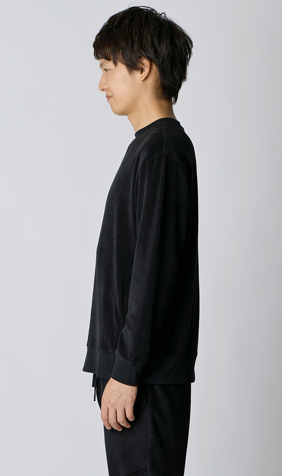 リカバリークルーネックロングスリーブ【＃すご】 ブラック S