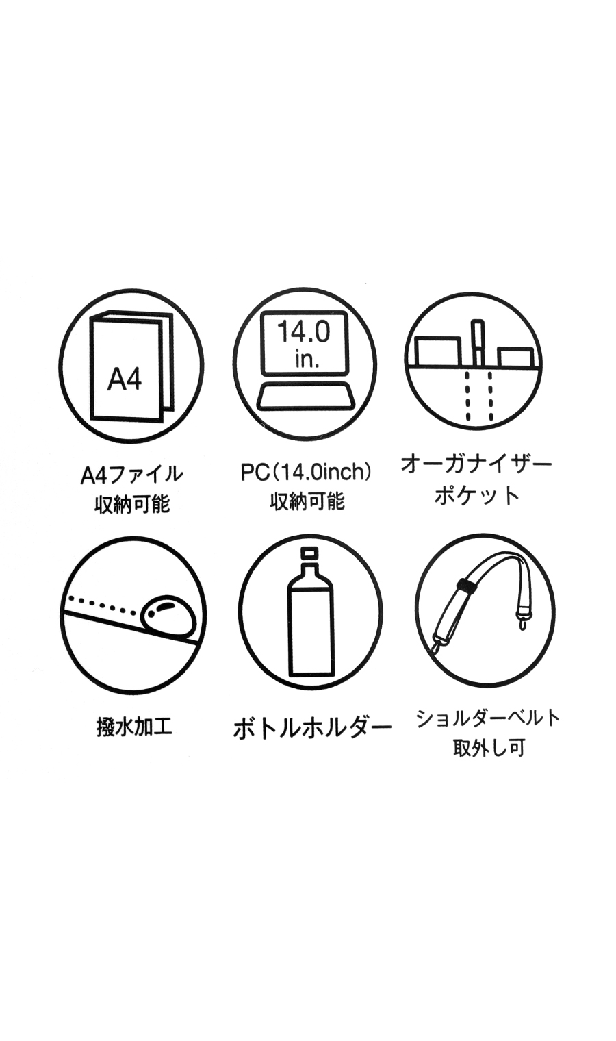 スマートブリーフケース【クラッチバッグ付】【Plastics Smart】 ネイビー 0