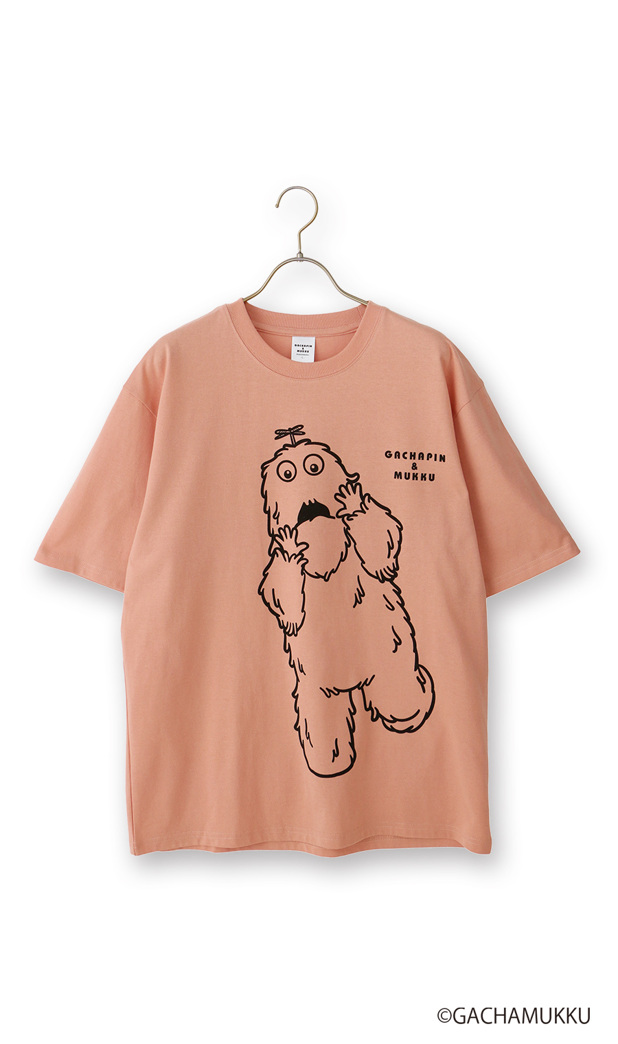キャラクターTシャツ【GACHAPIN&MUKKU】【男女兼用】 オレンジ S