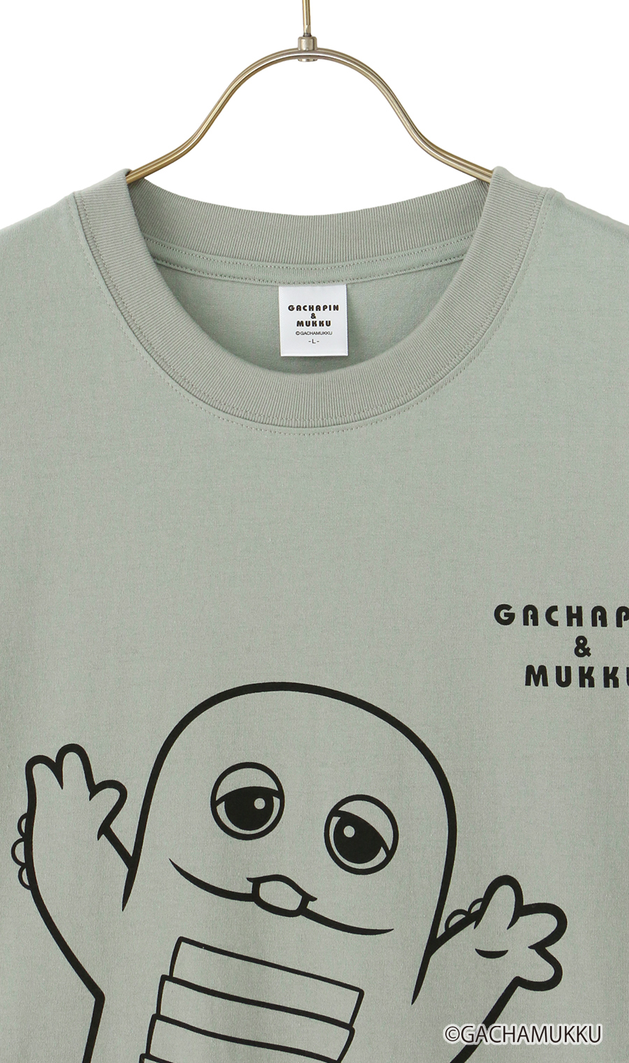 キャラクターTシャツ【GACHAPIN&MUKKU】【男女兼用】 ミント S