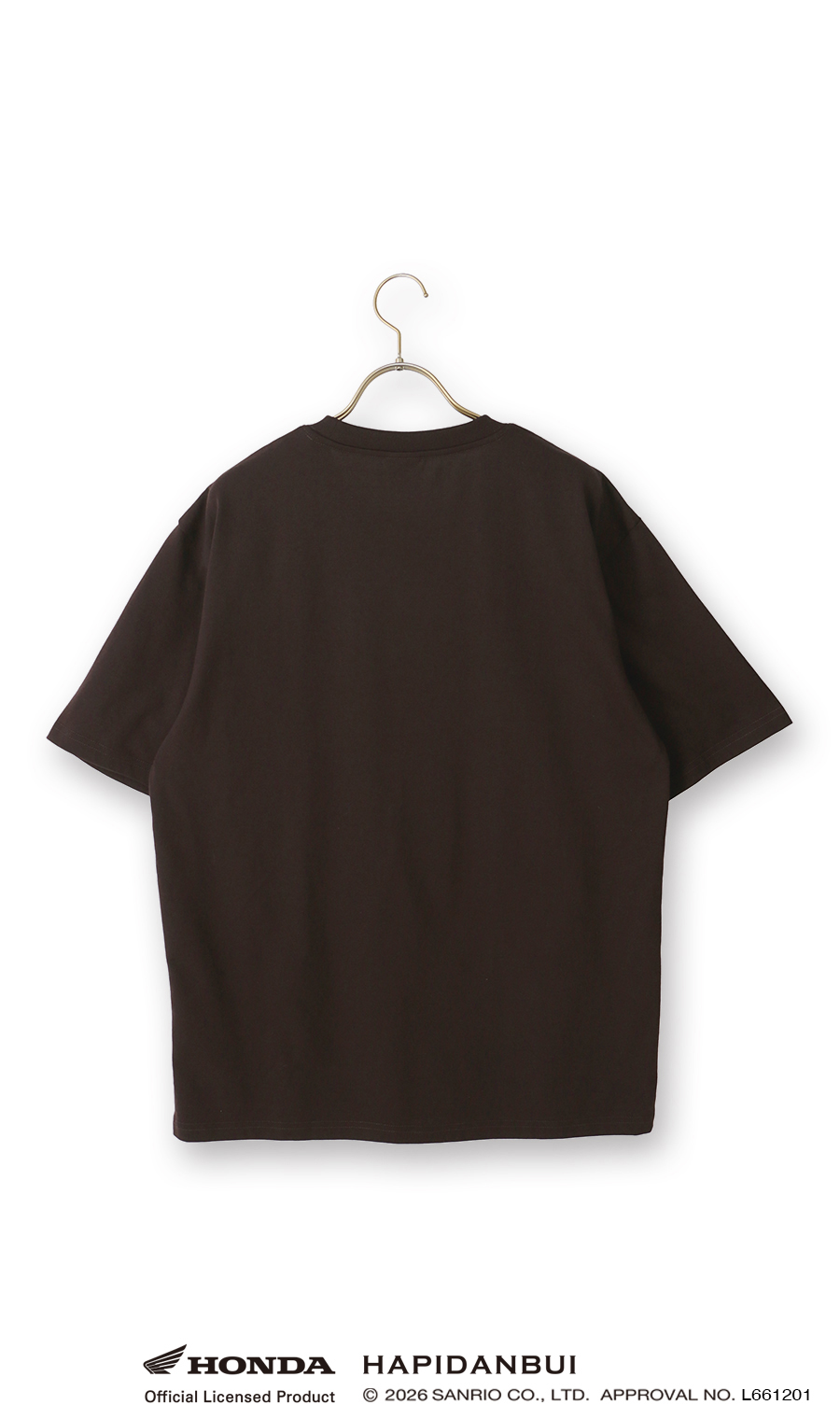 キャラクターTシャツ【HONDA×はぴだんぶい】【男女兼用】 ブラウン S